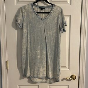 Acid wash T-shirt dress